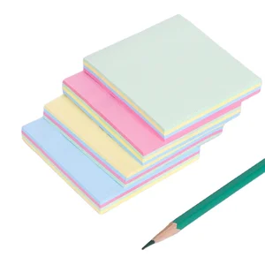 Customized Logo Printed Coloured Self-Adhesive Memo Pad Office Supplies Stationery for Students Star Heart Shaped Sticky Paper