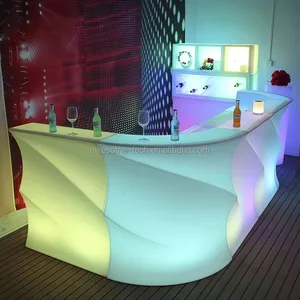 New Design Illuminated LED Furniture Portable Led bar Counter