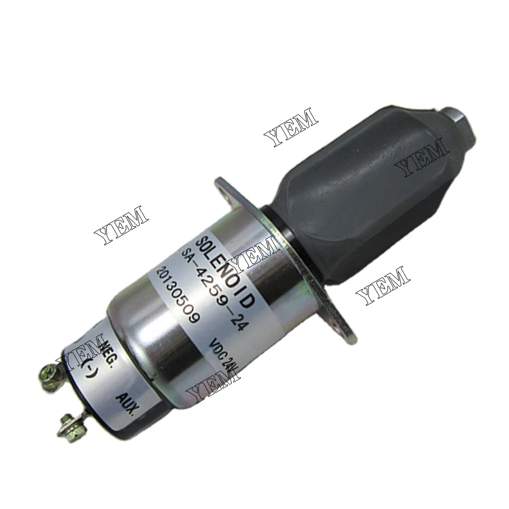 Engine Part Fuel Shutoff Stop Solenoid Valve 1751-24A6U1B1S5 for Kubota SA-4259 24V Heavy Equipment Engine Parts