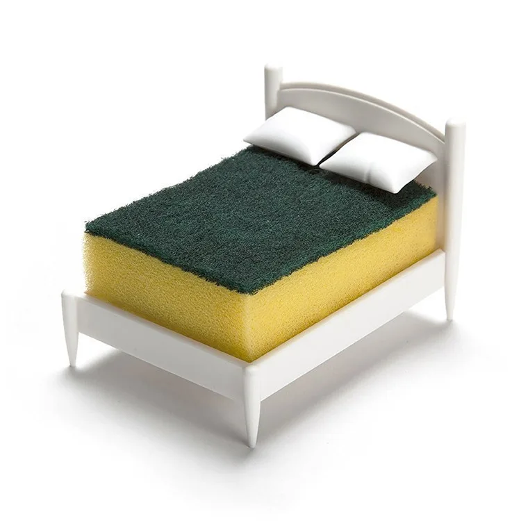 Creative cleaning cloth sponge small bed bed shape cleaning cloth storage rack kitchen drain storage rack supplier