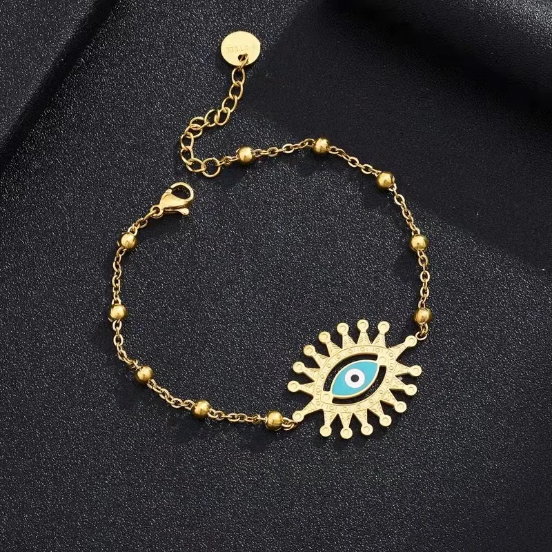 Evil Eye Bracelet Stainless Steel 