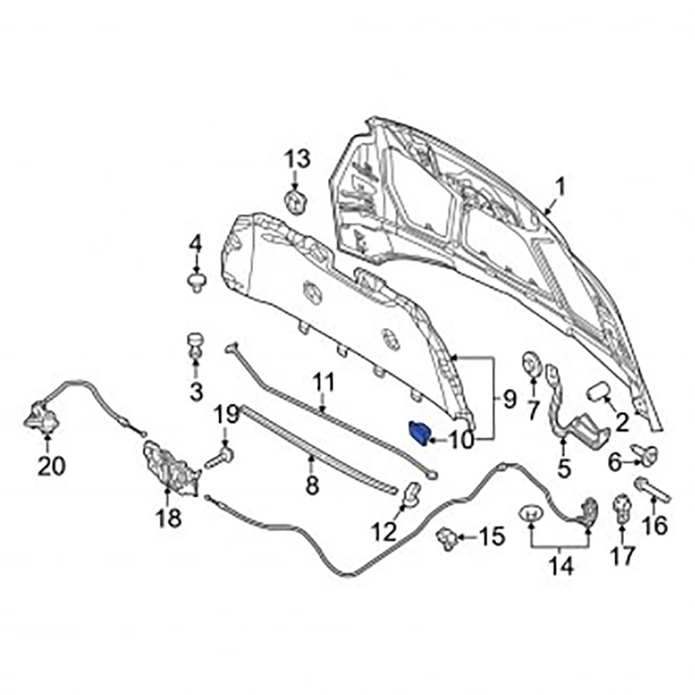 Auto Plastic Fastener & Auto Clip W709688S300 Engine Hood Insulation P... — 6