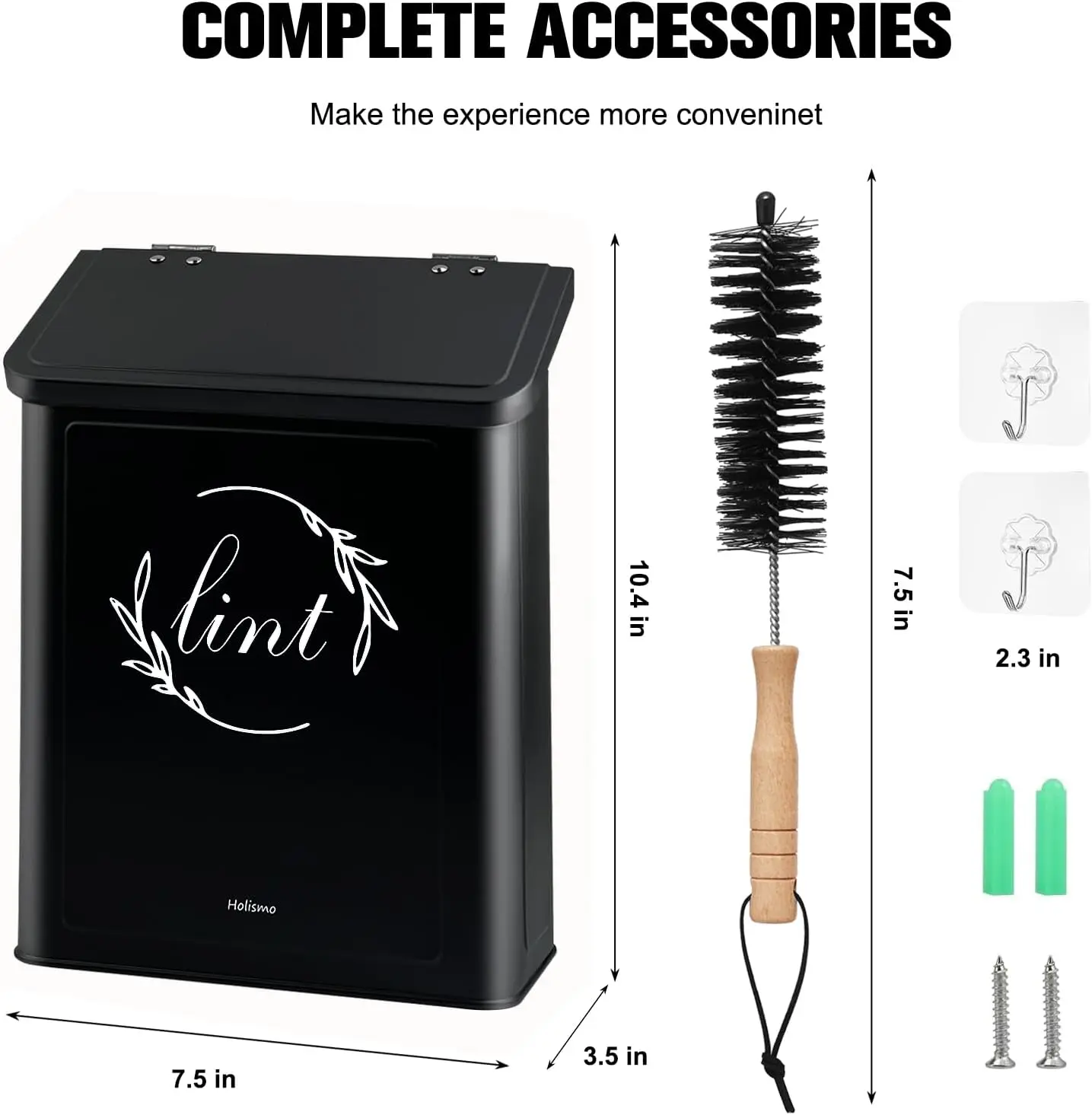 New Style Laundry Tablets Storage Containers with Lid Metal Magnetic Lint Bin Wall Mounted Laundry Canister