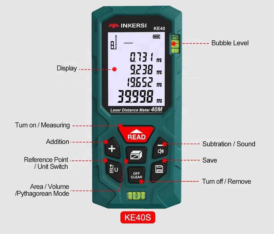 Metro laser 80M Misuratore Distanza Digitale Professionale con