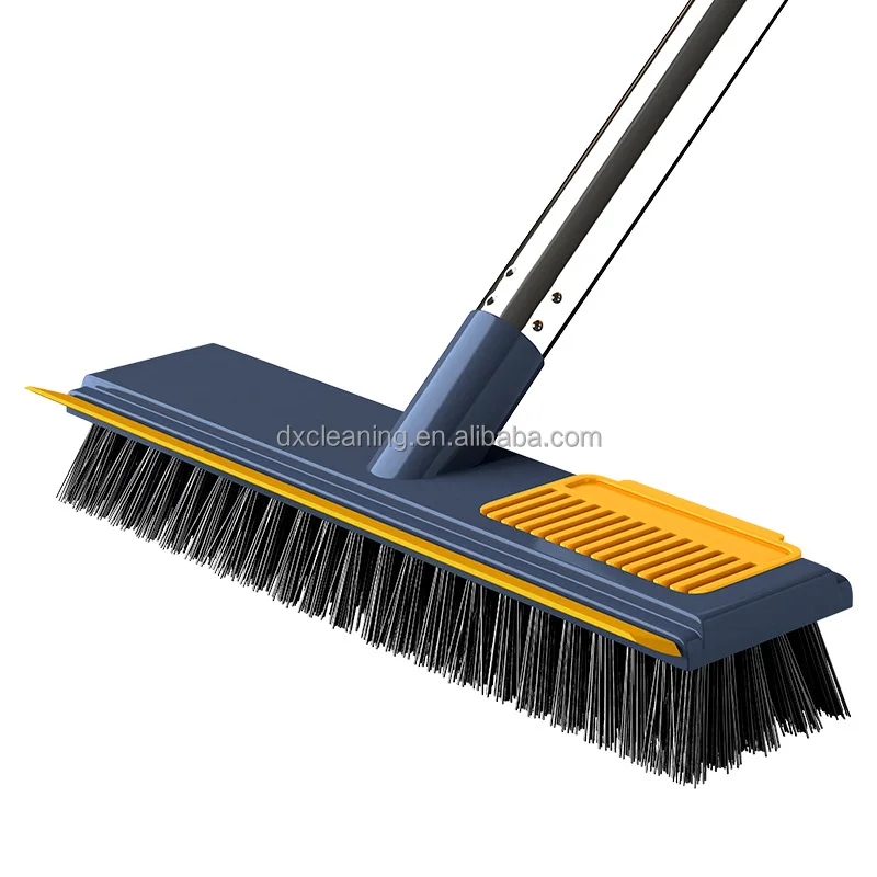 Carpet Rake Pet Hair Remover Broom With Squeegee 50 Inch Long Handle