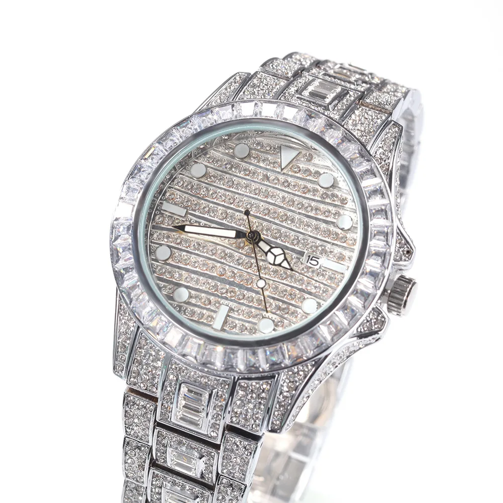 new style iced out cubic zirconia luxury watch b