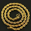 Catena intrecciata dorata 6n - 56,5 cm
