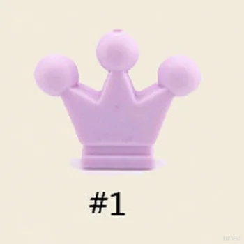 Silicone Jewelry Beading DIY Accessories Teething Crown Beads Baby Teething Tools Bulk Silicone Beads Baby Toys