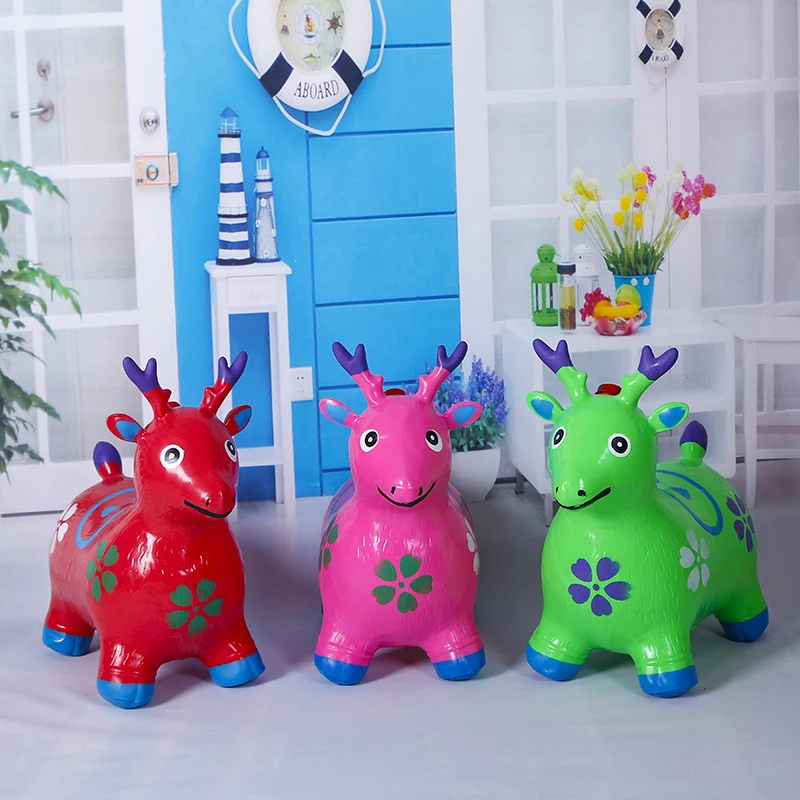 Inflatable Toy PVC Inflatable Jumping Animal Deer With Music and