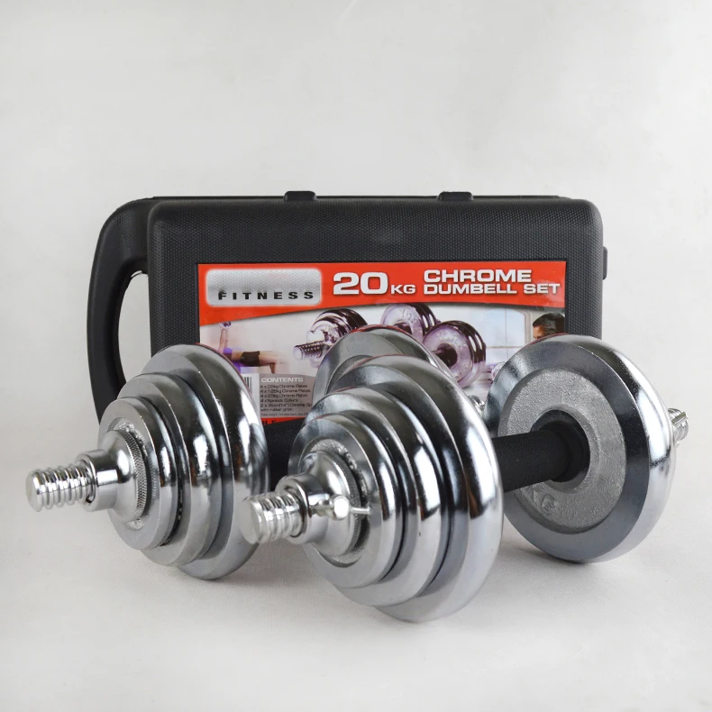 ウエイトトレーニング CHROME DUMBELL SET 20kg ウエイトトレーニング CHROME DUMBELL SET 20kg 20Kg Adjustable