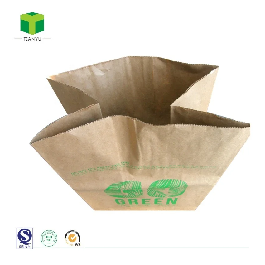 Customized Biodegradable Kitchen Food Waste Bag Waterproof Trash Garbage  Kraft Paper Bag Food Waste Paper Bags