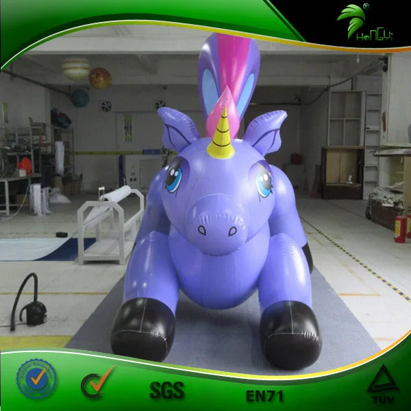 Hongyi Bouncy Inflatable Ride on Animals Custom Pool Toy Inflatable Unicorn Horse Toy