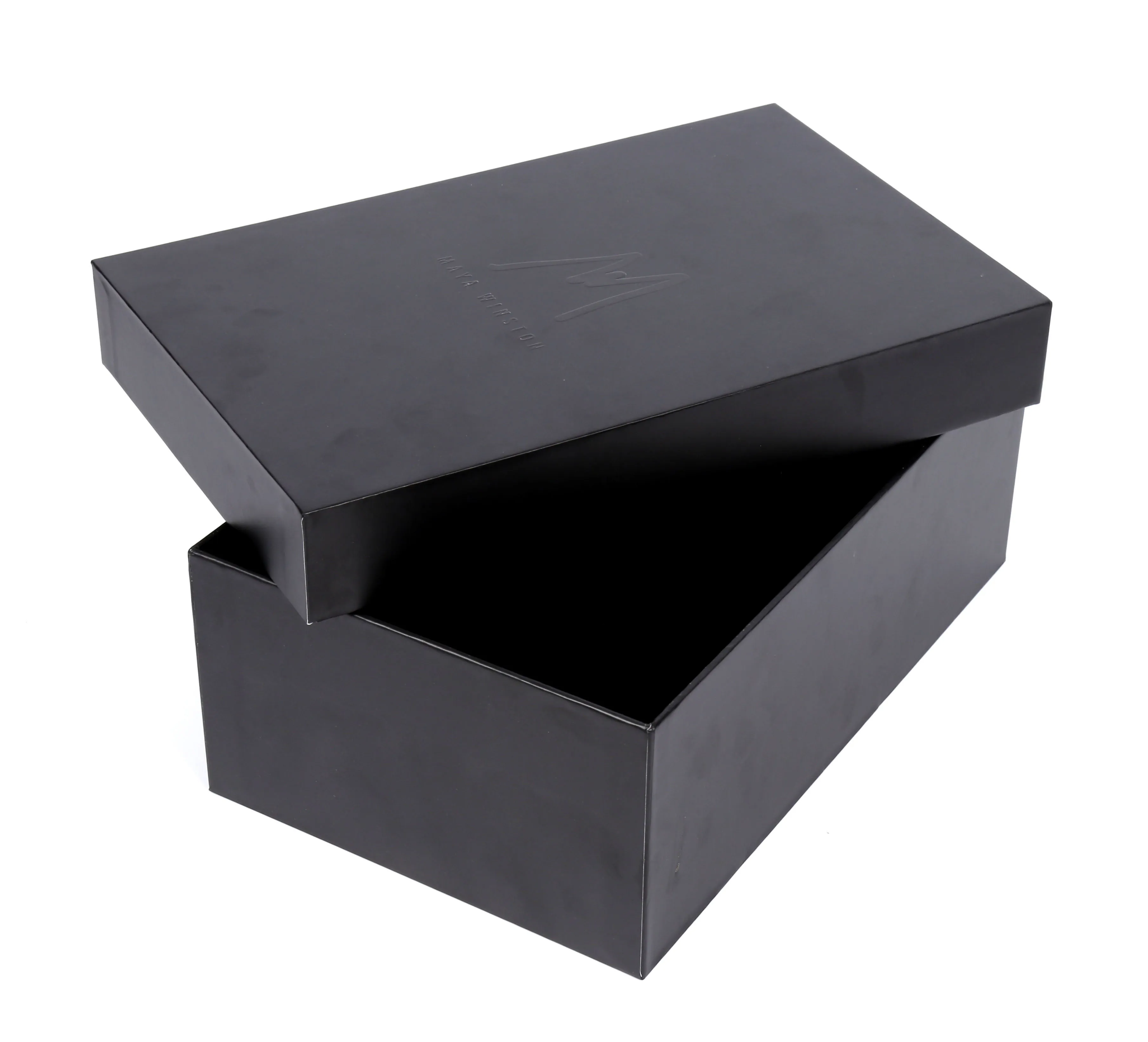 High Quality Cardboard Shoe Gift Box Empty Black Shoe Box Packaging