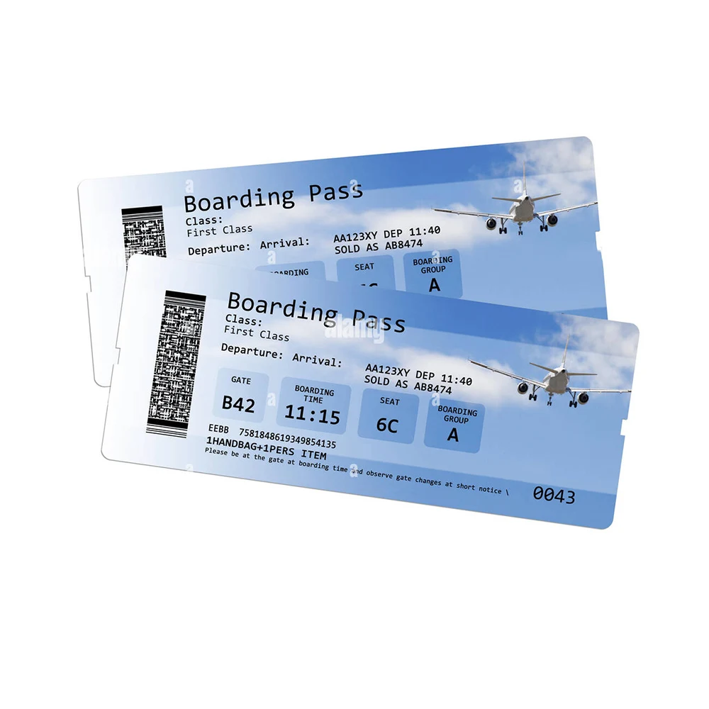 Custom Lottery Ticket Paper Printing Hologram Concert Pass Printed Airline Tickets Thermal Event Tickets for Dispenser Printing