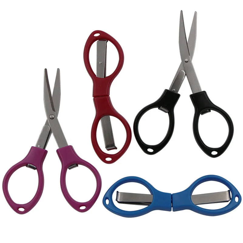 Multi Purpose Pocket Scissors Keychain Foldable Scissors Small Fishing Sewing Tailoring Folding Scissor