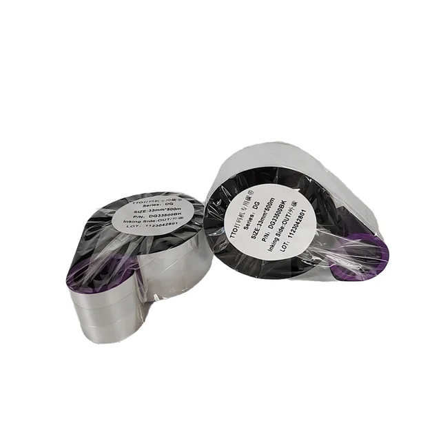DG 33mm*500m Out TTO Ribbon PET Material for DIKAI D03S VJ6330 6230 Heat Transfer Ribbon Packaging Machine Date Barcode Ribbon