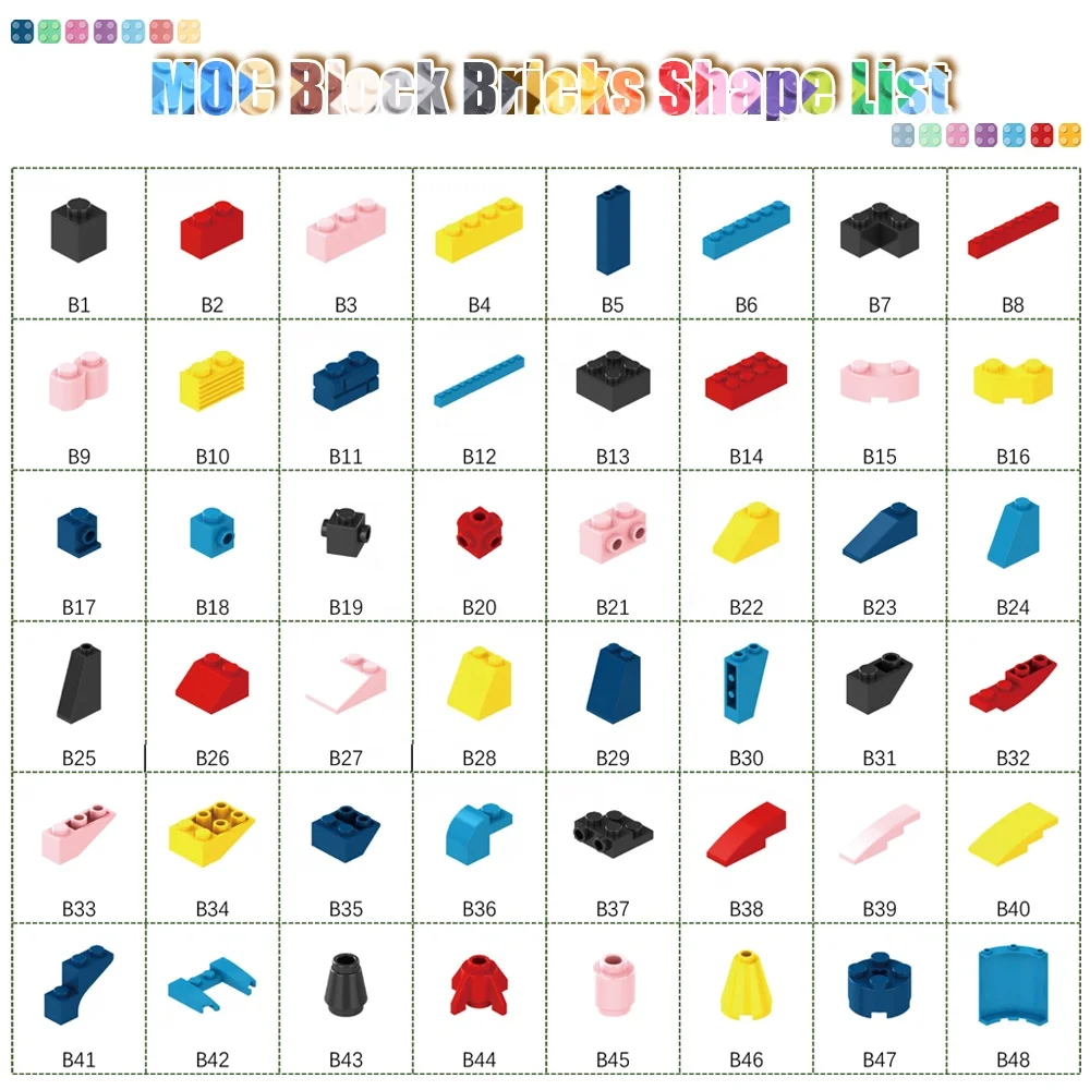 Wholesale Figures Bricks Building Block Interlocking Parts Plastic Toy for Children Educational DIY Juguetes Gift