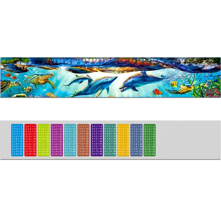 Customized  30cm Lenticular 3D Ruler of Seal Animal for Kids