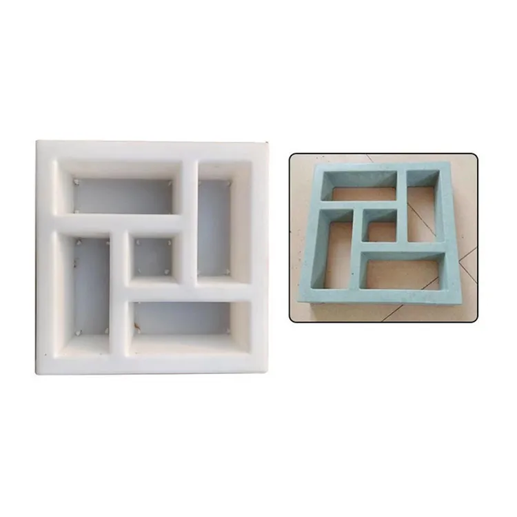 3D Concrete Block Interlocking Plastic Mold for Garden Wall Decoration