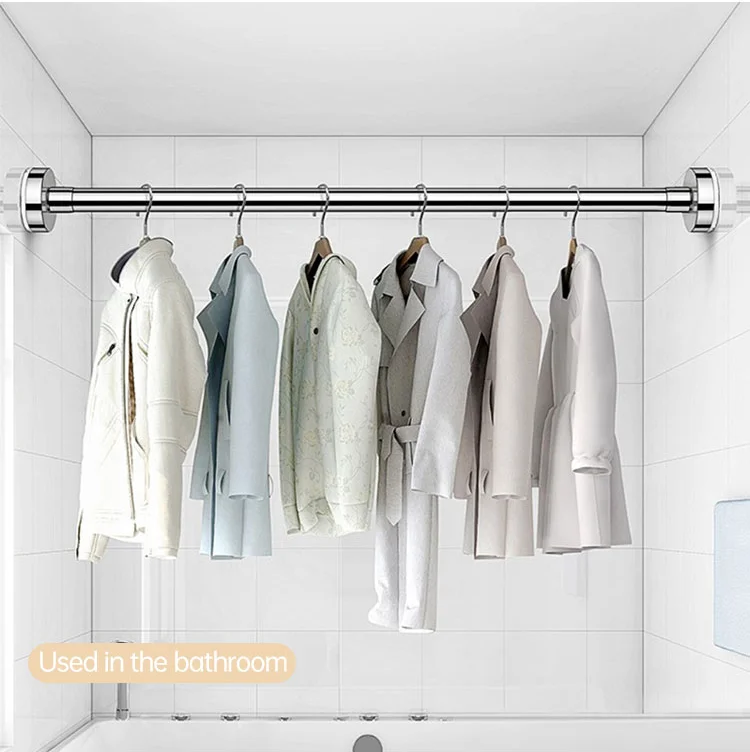 Cheap Metal Tension Shower Curtain Rod Modern Telescopic Curtain Rod