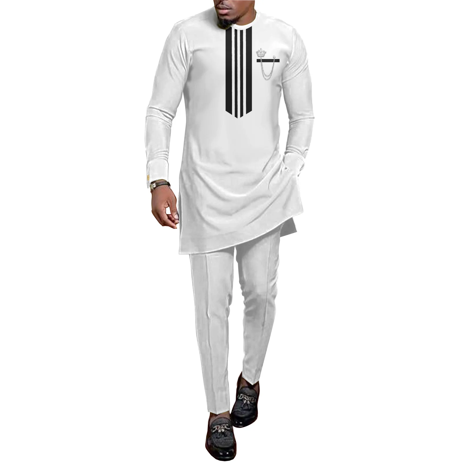 30 Styles 2 Pieces Set Of African Cotton Wear Men Suit Traditional ...