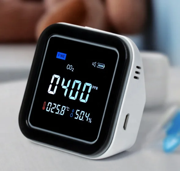 
 Монитор качества воздуха в помещении, настольный измеритель углекислого газа и CO2, детектор температуры и влажности, монитор CO2  