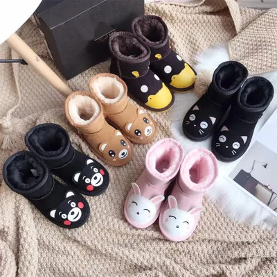 China wholesale kids winter snow ankle boots for children winter girls cute fur boots shoes for kids baby - Image 4