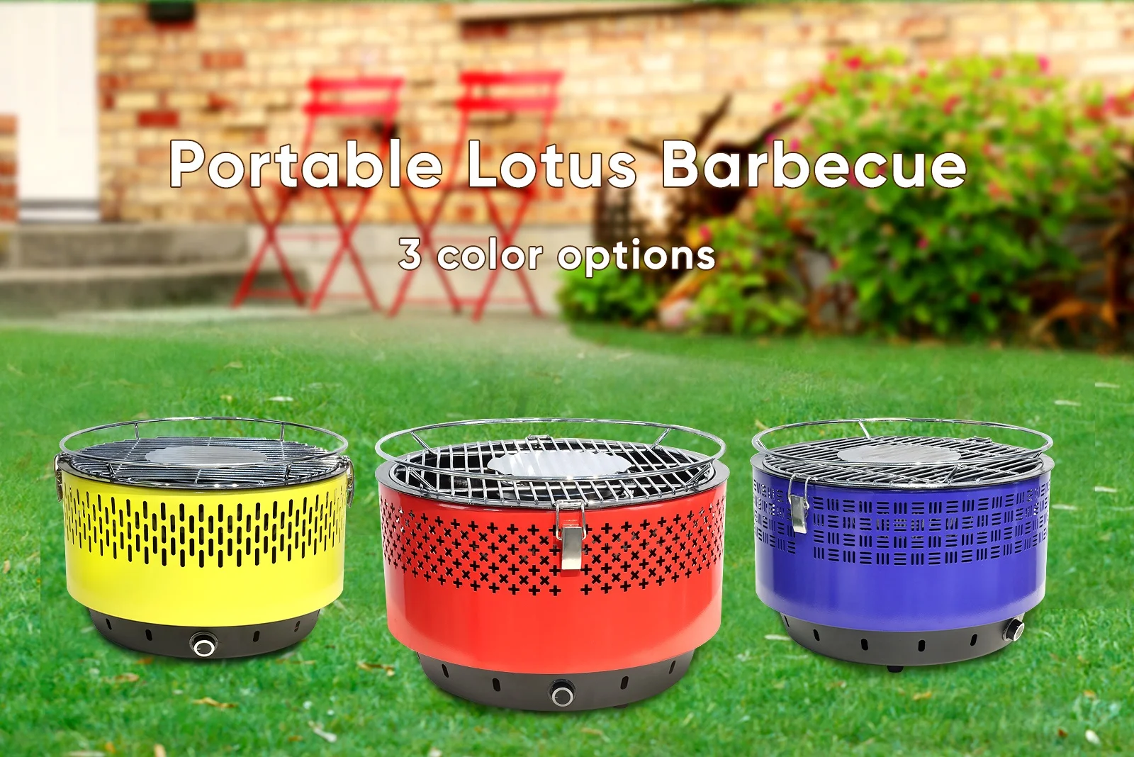 Keyo Small Barbecue Round Shaped Table Top Bbq Portable Smokeless Mini