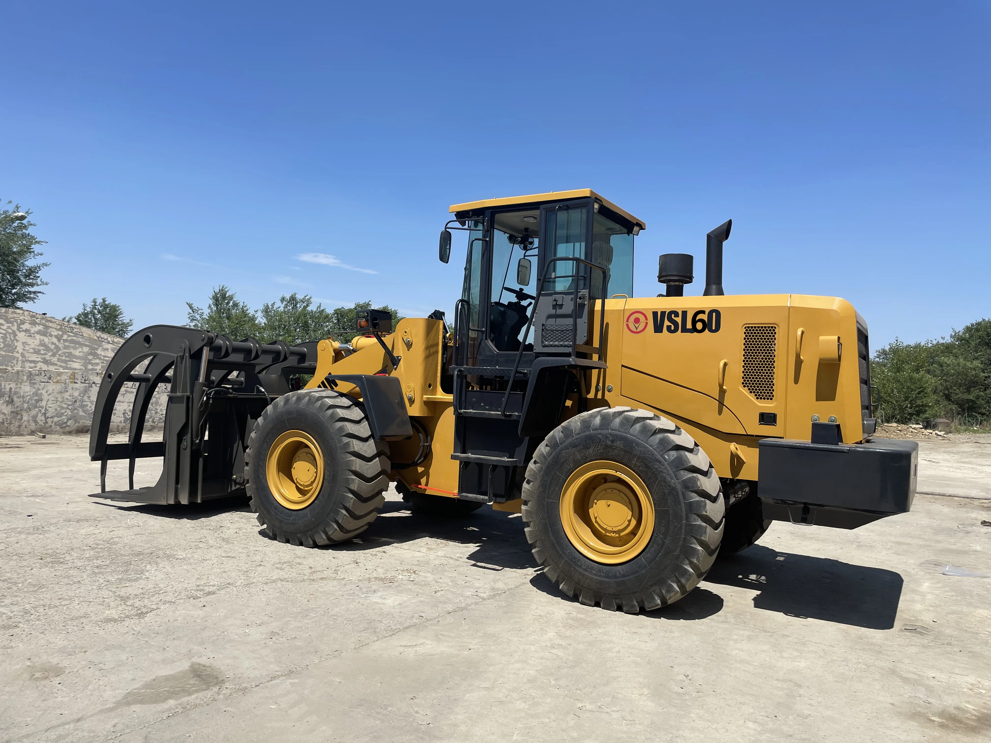 Timber Wood Log Grab Hydraulic Rotating Clamp Wheel Loader Grapple for Sale