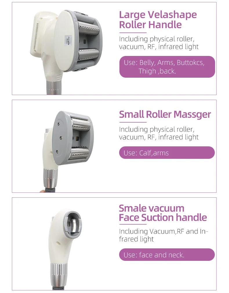 2024 Vela Vacuum Roller Slimming Machine With 4 Body Shaping Handles Newest Fat Remover