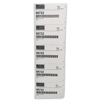 Custom Sticker preprinted barcode labels for packaging