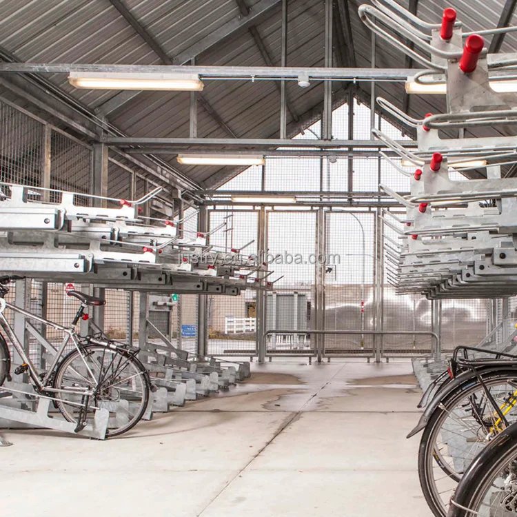 2 Tier Bike Rack Stackable Cycle Vertical Bike Storage Stand For