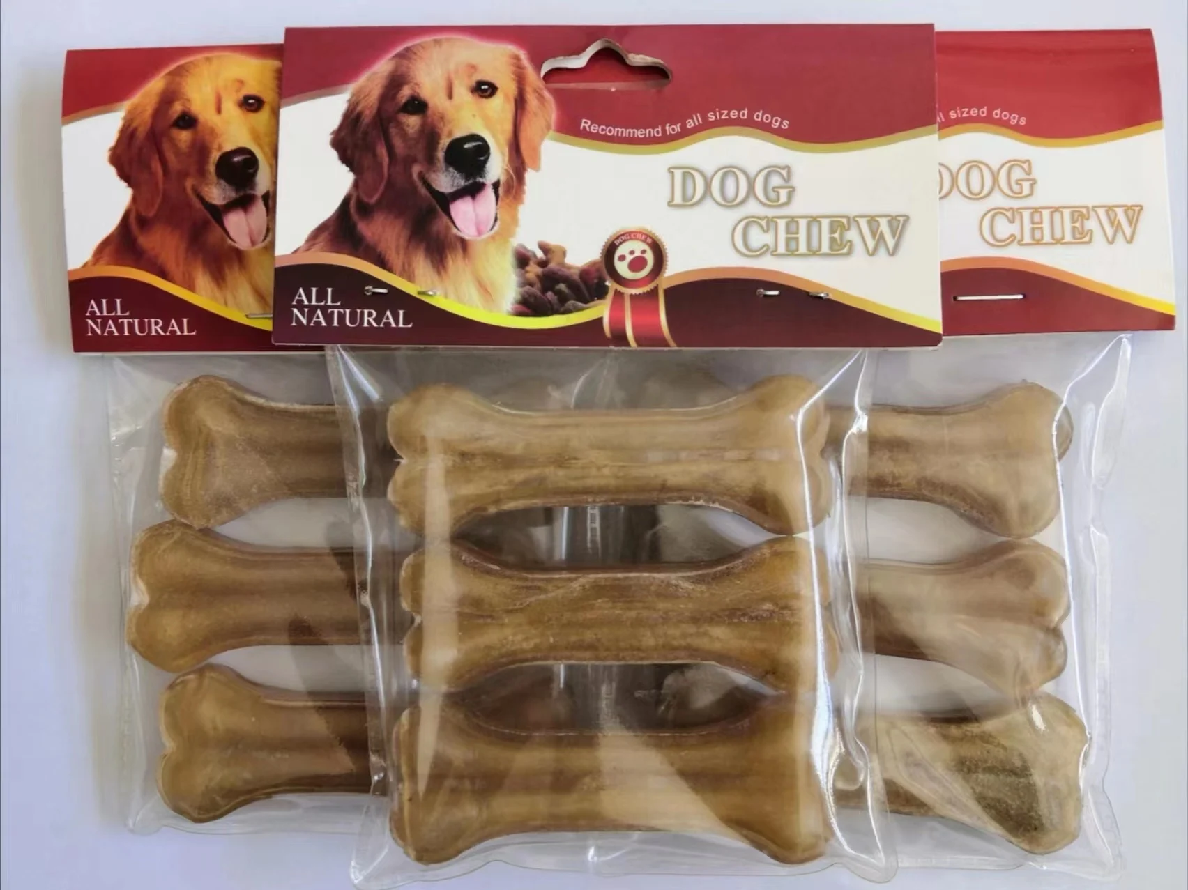 Jinchen Pet Food Cowhide Chewing Bones Pet Molars Edible Nutrient