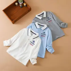 Spring autumn new arrival boys clothes children top long sleeve quality baby boys shirts POLO