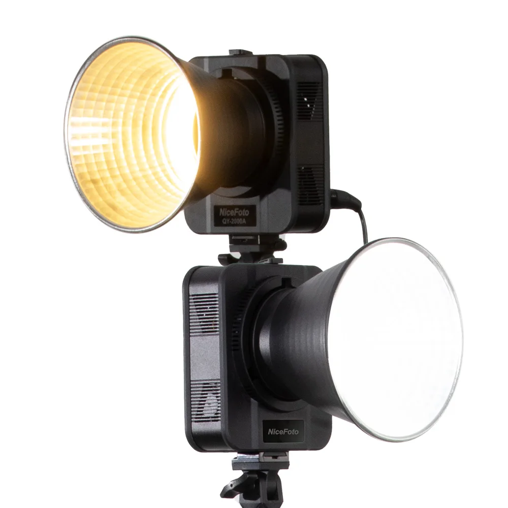 200W NiceFoto QY-2000A Bicolor Dimmable LED Light for Video