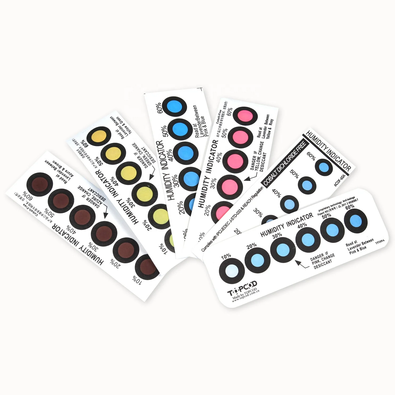Factory Outlet Temperature Controller Moisture Absorption and Humidity Indicator Card for Petroleum Additives