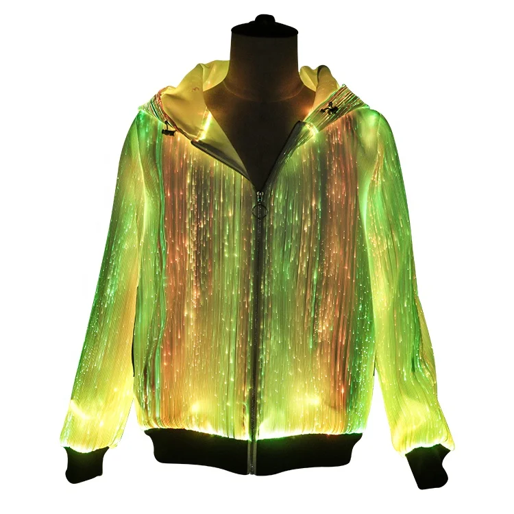 Flashing Rave Glow In The Dark Led Jacket Glowing Party Wear Luminous