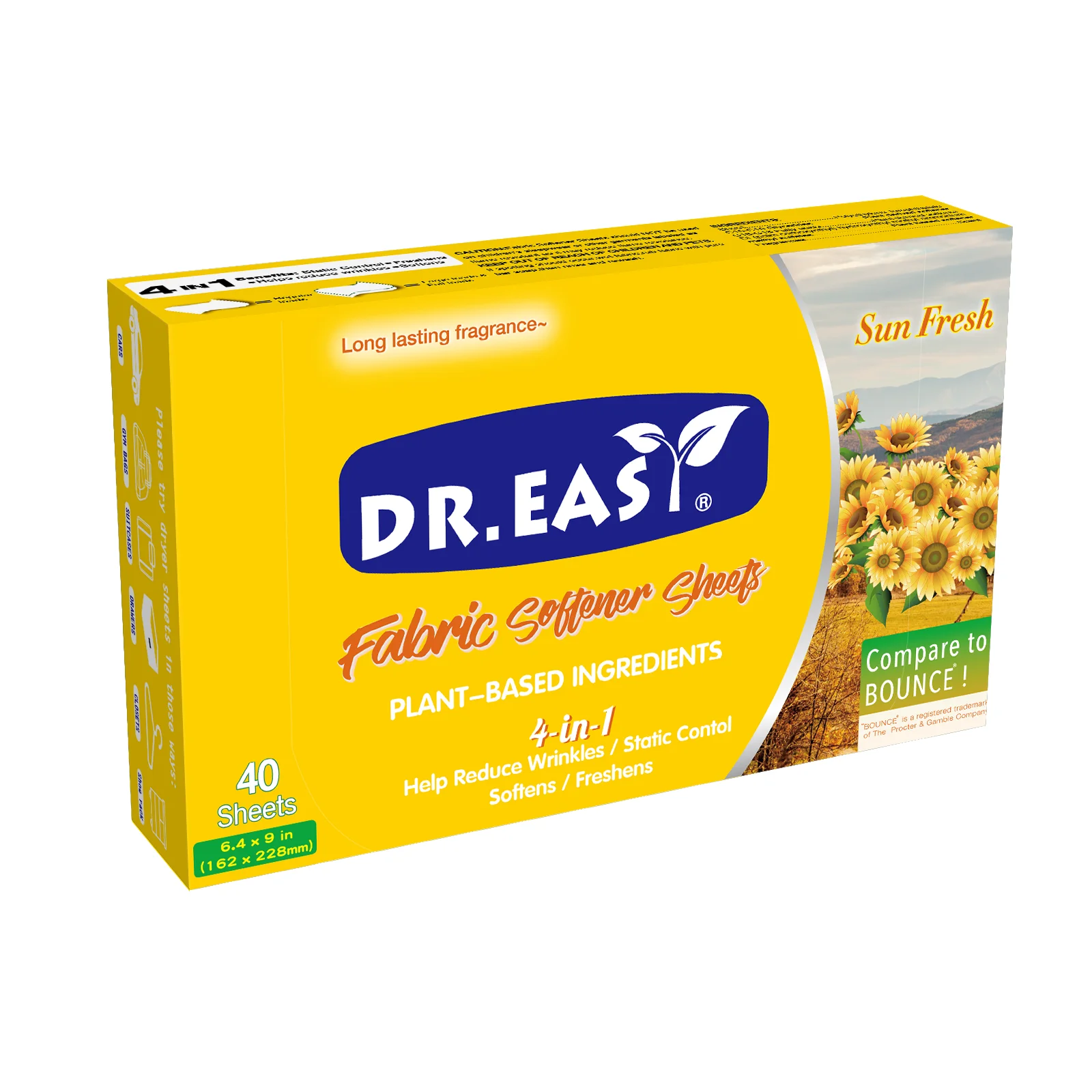 Sun Fresh OEM Manufacturer Dryer Sheets Biodegradable Fabric Softener Tumble Dryer Sheets