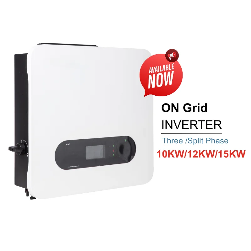 Low Voltage Wholesale Best Solar 3 Phase Solar Inverter 10kw on Grid Solar System 12kw 15kw  Without  Battery Solar Inverter