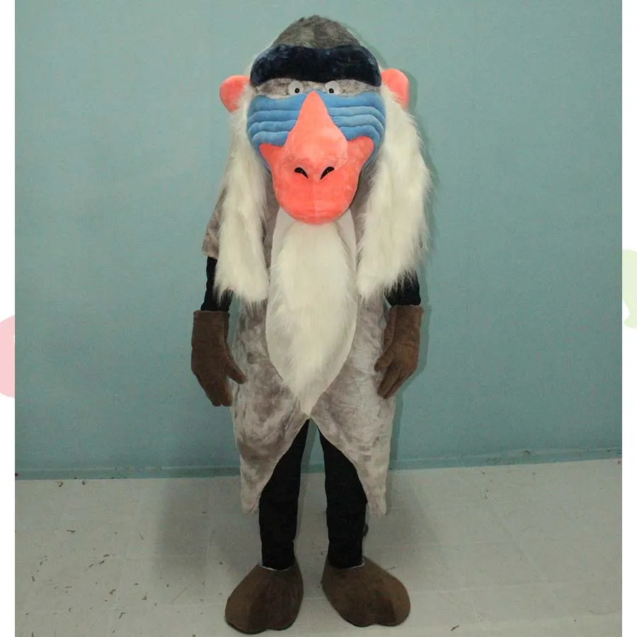 Efun MOQ 1 PC Professional Custom White Hair Baboons Mascot Costumes Cartoon Animal Design Mascot Costume for Sale