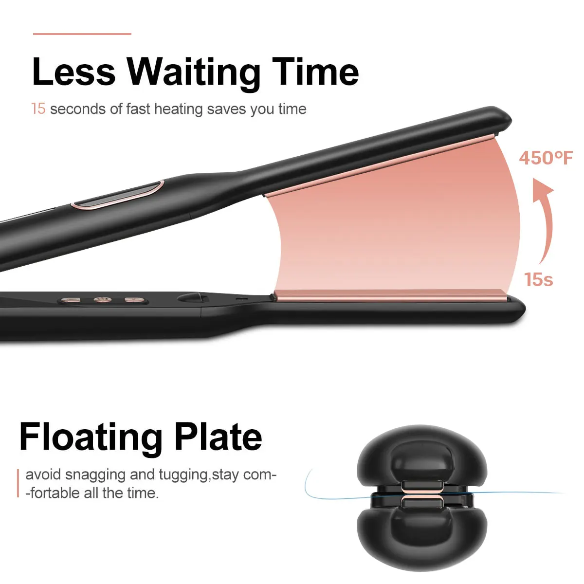 3/10 дюймов карандаш плоский утюг мини ЖК-дисплей оптовая торговля СТМ по индивидуальному заказу борода отрицательных ионов выпрямитель для волос