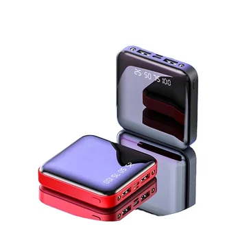 Free Sample 10000mah Powerbanks 10000 Mah Portable Mobile Charger 2 Usb Mirror Mini Power Bank for All Phone