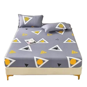 Printing Polycotton Color Mattress Protective Cover Fixed Bedspread Set Coverlet Fitted Bed Cover Quilted Bed Sheet