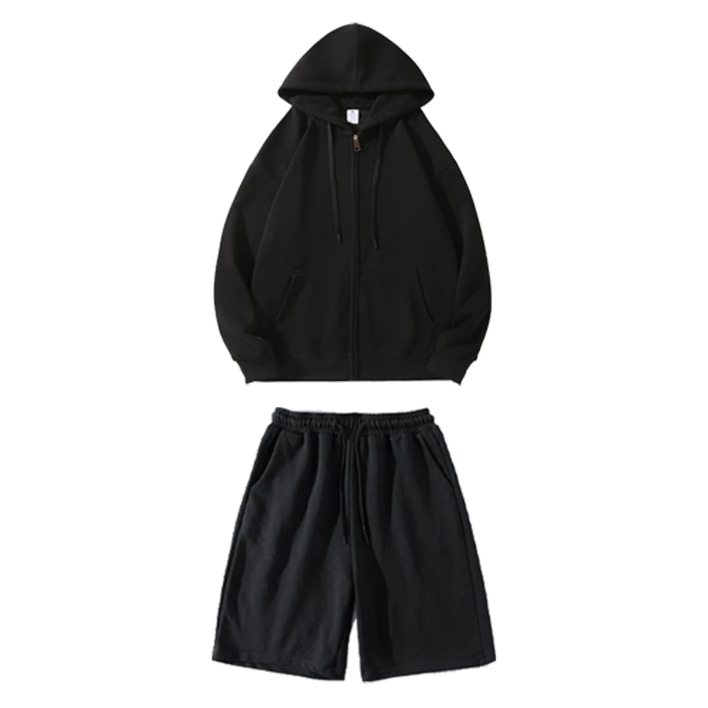 Wholesale Hoodie with Shorts Set - Custom Logo 2 Piece