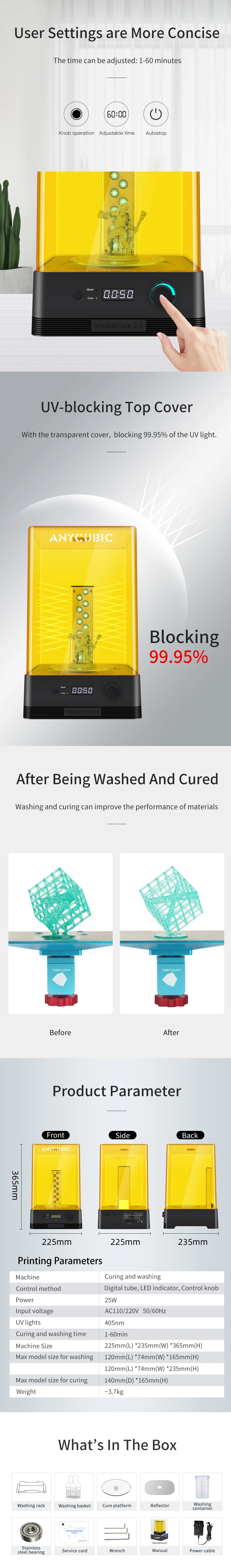 Wash & Cure Container Wash & Cure 2.0
