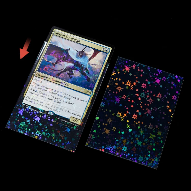 Holographic Defender Card Protection Sleeves, 64x89MM, OEM