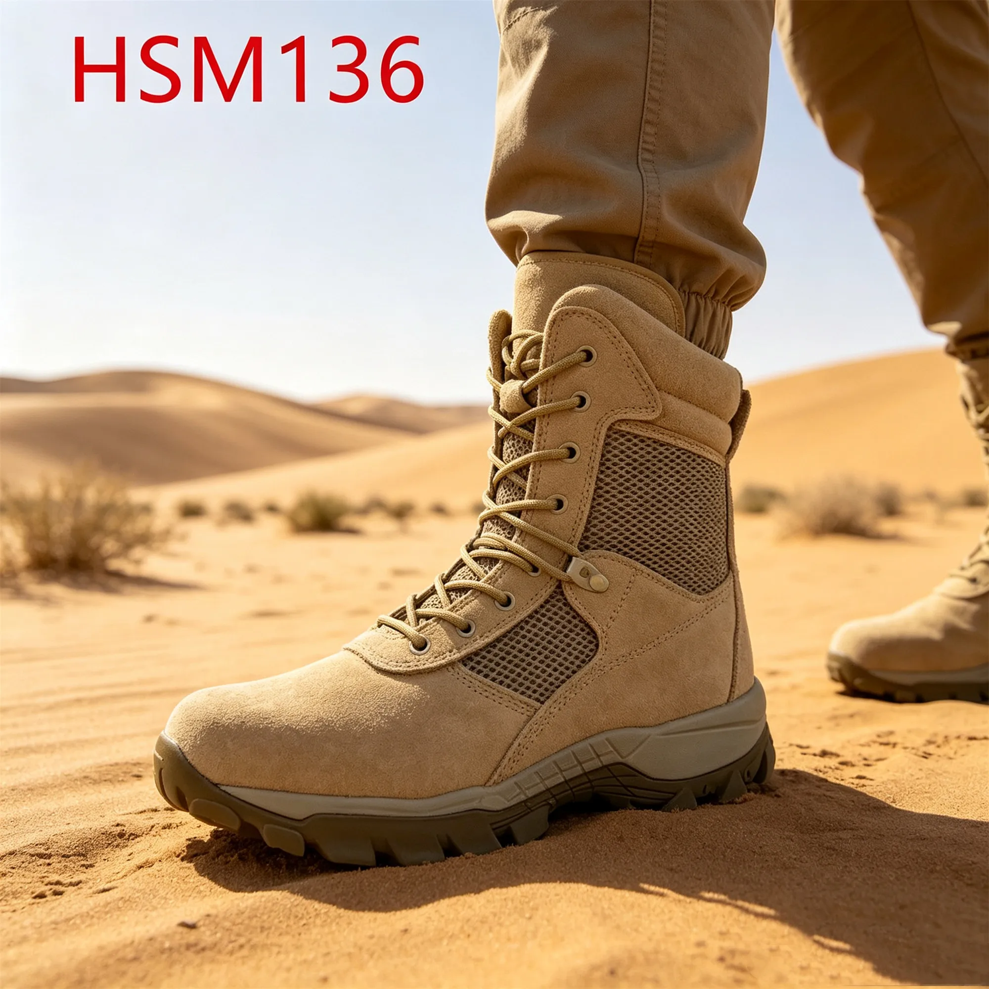 ZYF,Oman Sweat Free Mesh Fabric Hua Singh Men Leather Boots Reduce Foot Strain EVA+rubber Sole 10