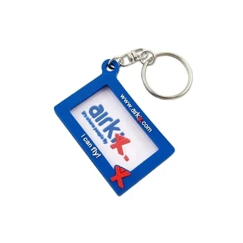 Fashion Promotional Products Kid Gift Kawaii Cute Creative Custom Photo Logo Soft PVC Animal Style Embossed Keychain Put Photo