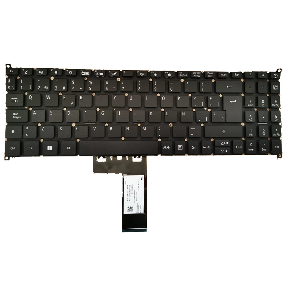 新的acer Swift 3 Sf315-51 Sf315-51g A515-52 N17p4西班牙键盘- Buy 