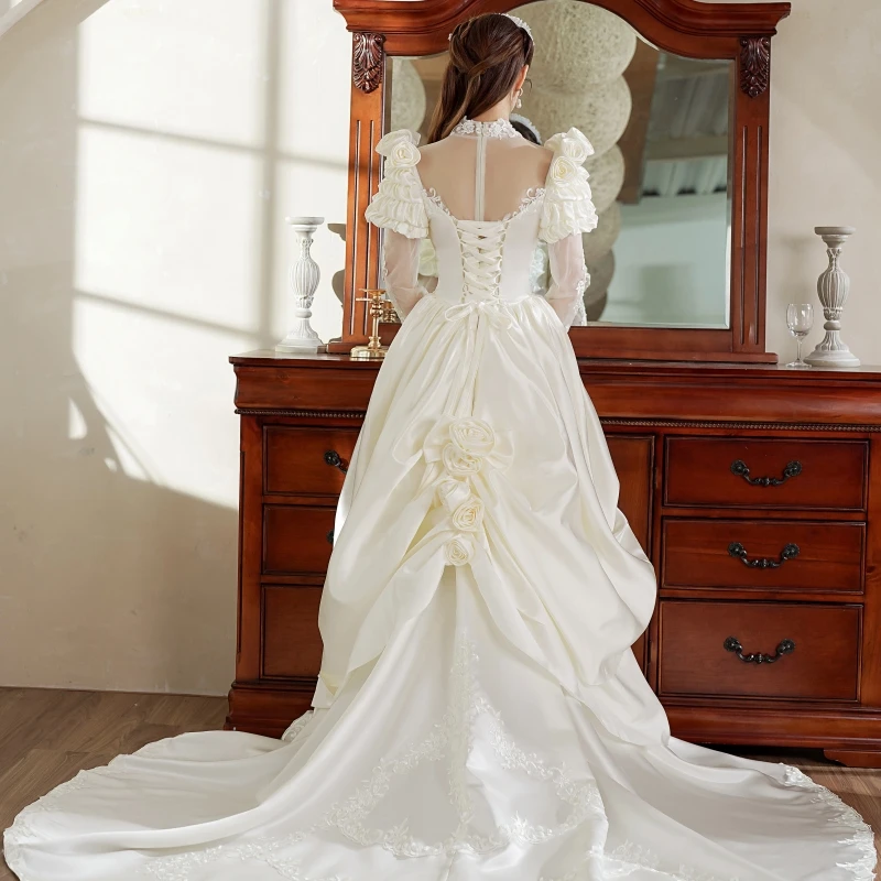 chinese dress ladies 1920s Cream and Blush Intricate Lace Gown – Annie's Ibiza Online main image 0